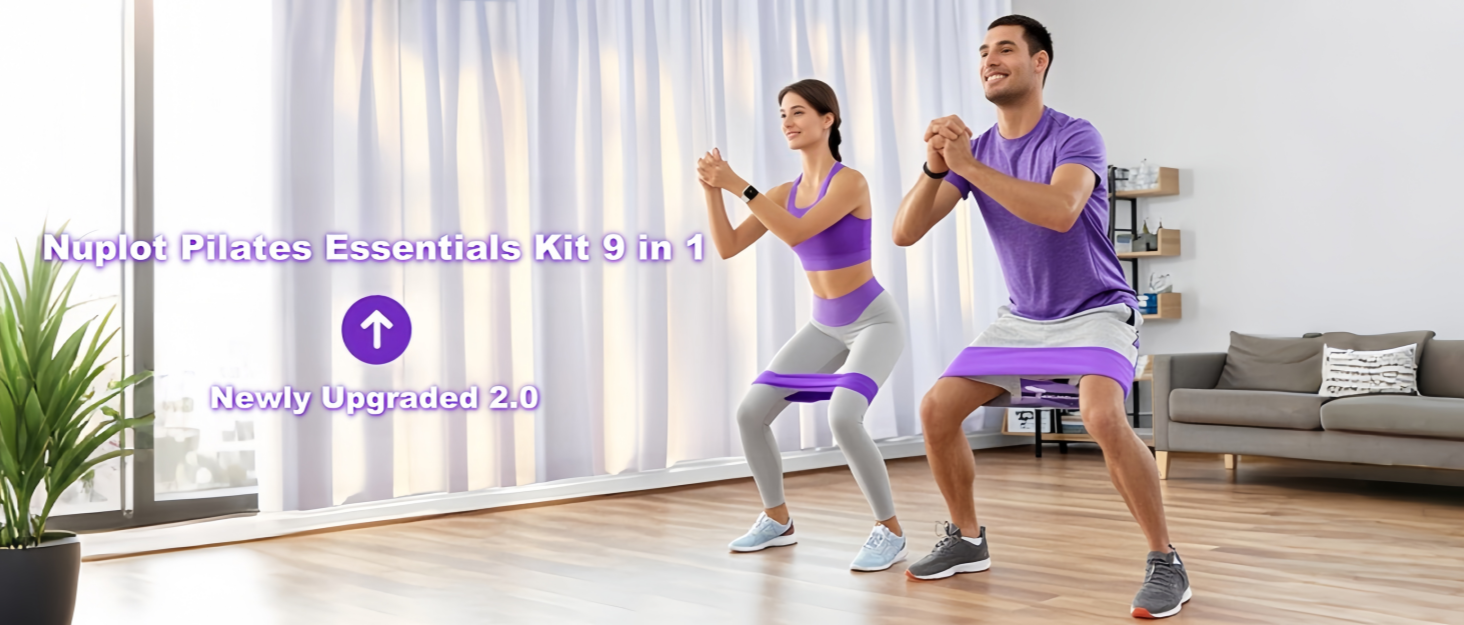 Pilates 女士必备套装 – 更好的瑜伽普拉提套装,适用于家庭锻炼,带普拉提环和球套装,提臀带,8 字形阻力带,瑜伽带可拉伸