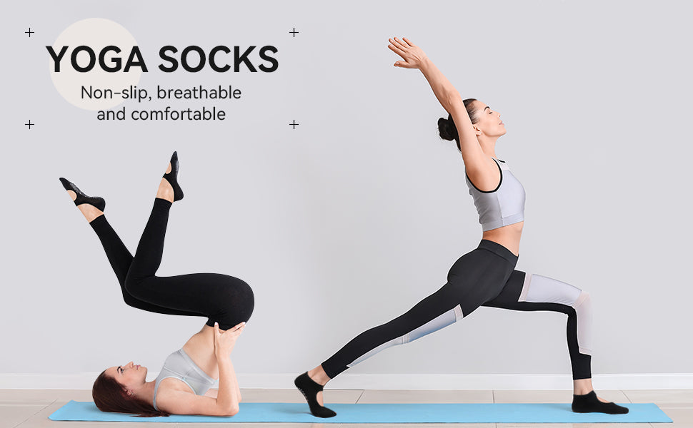 瑜伽袜防滑袜带抓力普拉提芭蕾舞袜 女式
