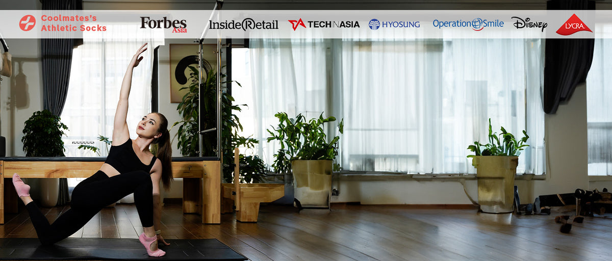 CoolMate 女式普拉提袜,瑜伽袜,船员防滑女士,适合锻炼,桶,普拉提礼品