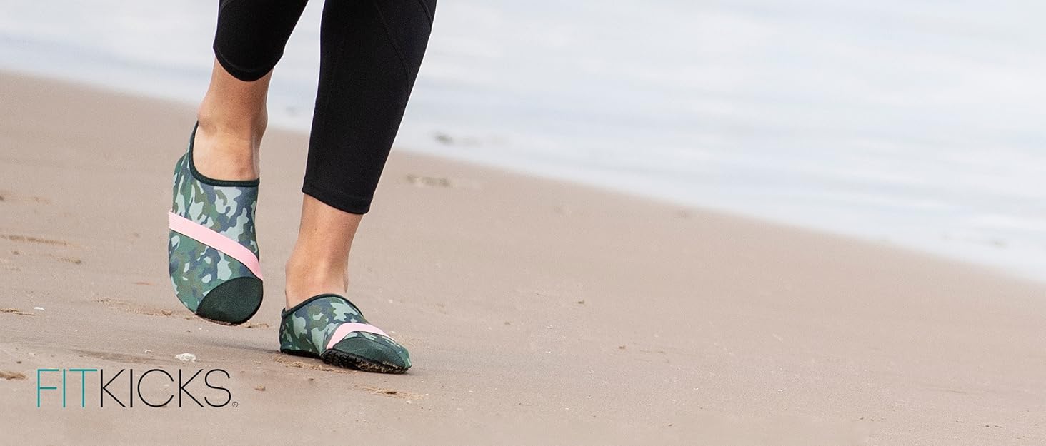 FITKICKS Original 女式可折叠 Active Lifestyle 极简主义鞋 赤脚瑜伽运动水鞋