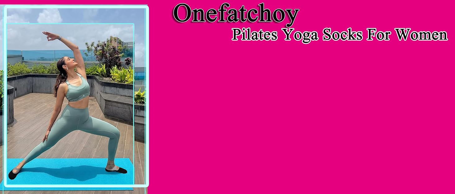 Pilates Socks For Women Non Slip With Grips Straps Sticky Gripper Workout Sock for Pilates，Ballet, Dance, Gym