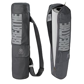 Gaiam Cargo 瑜伽垫包,全拉链瑜伽垫背带,可调节肩带,前后手机袋带耳塞开叉,时尚实用的健身垫支架,男女均适用