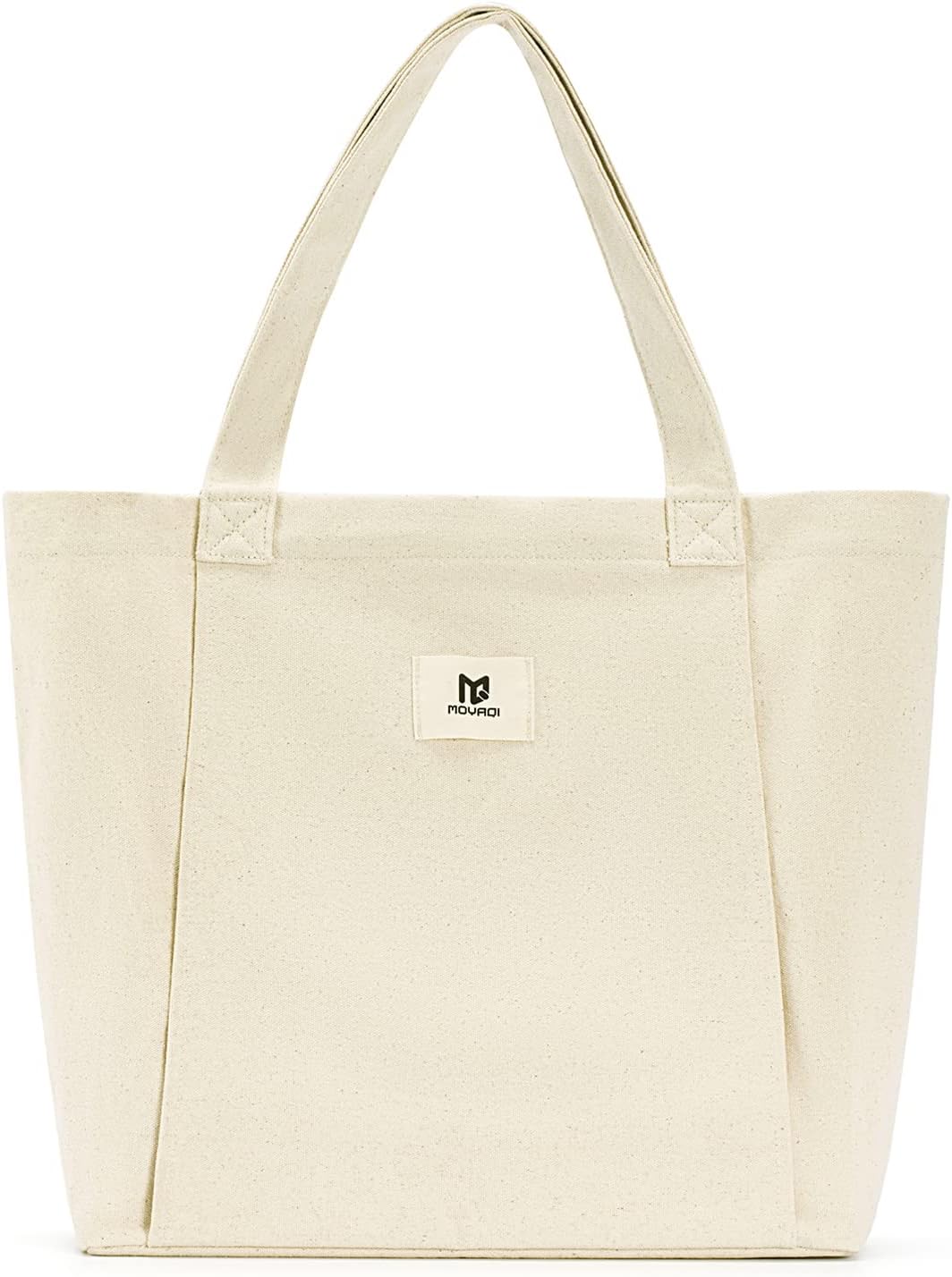 Moyaqi 帆布手提包带瑜伽垫携带口袋手提单肩包适用于办公室、锻炼、普拉提、旅行、沙滩和健身房