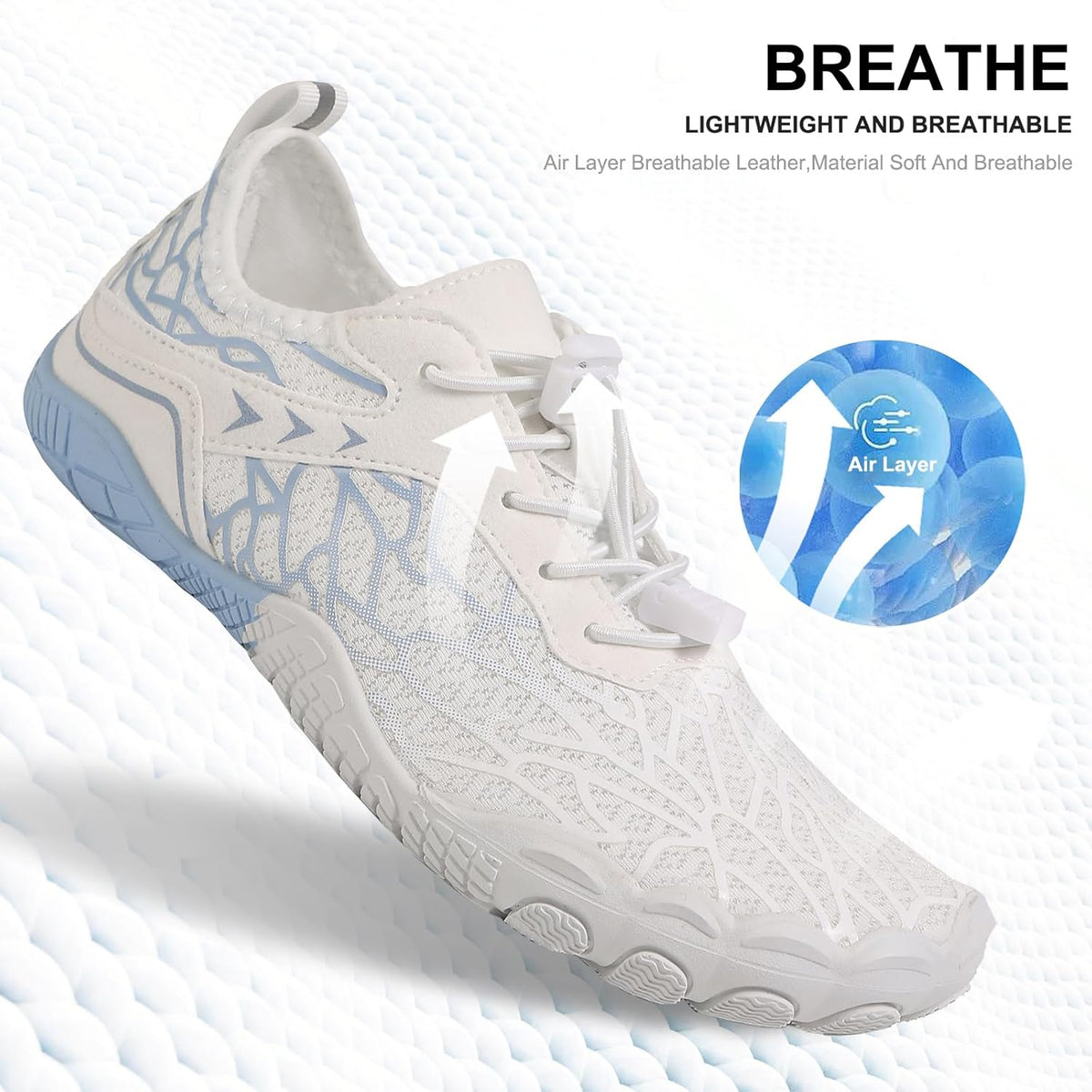 Hike Barefoot Shoes 女士男士,中性款赤脚水鞋透气防滑徒步鞋,适合徒步、散步、跑步、瑜伽和水上运动