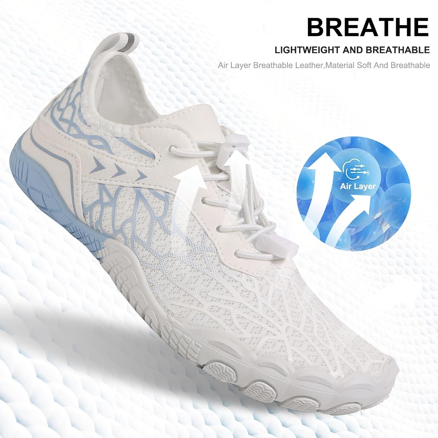 Hike Barefoot Shoes 女士男士,中性款赤脚水鞋透气防滑徒步鞋,适合徒步、散步、跑步、瑜伽和水上运动