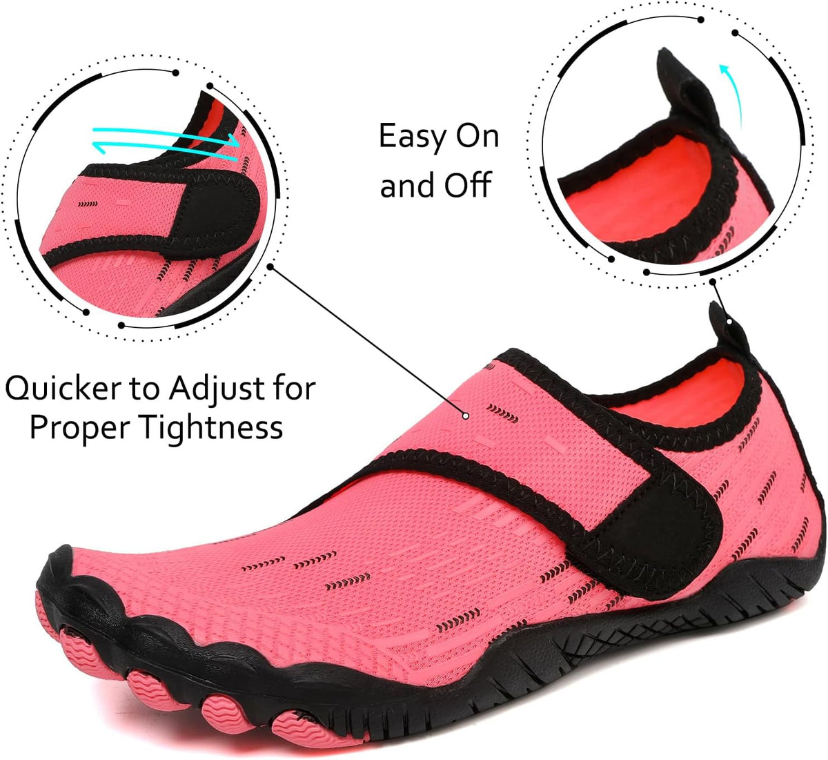 Water Shoes 男式女式速干赤脚游泳沙滩泳池鞋 水上瑜伽袜适合远足、散步、潜水、冲浪、户外水上运动