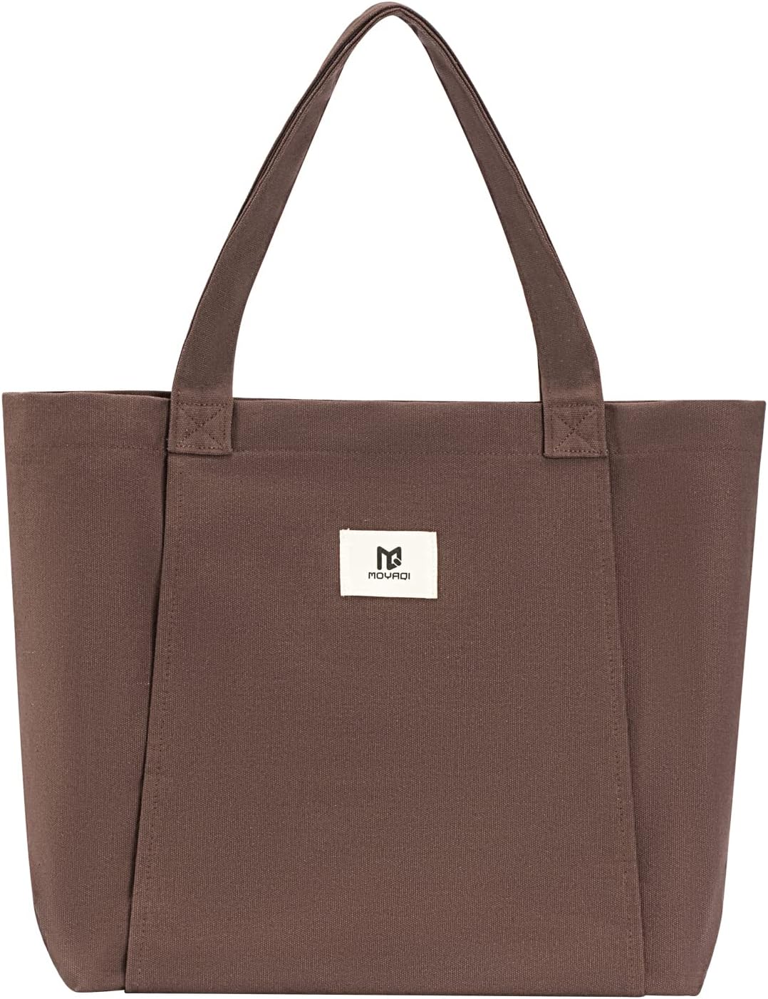 Moyaqi 帆布手提包带瑜伽垫携带口袋手提单肩包适用于办公室、锻炼、普拉提、旅行、沙滩和健身房