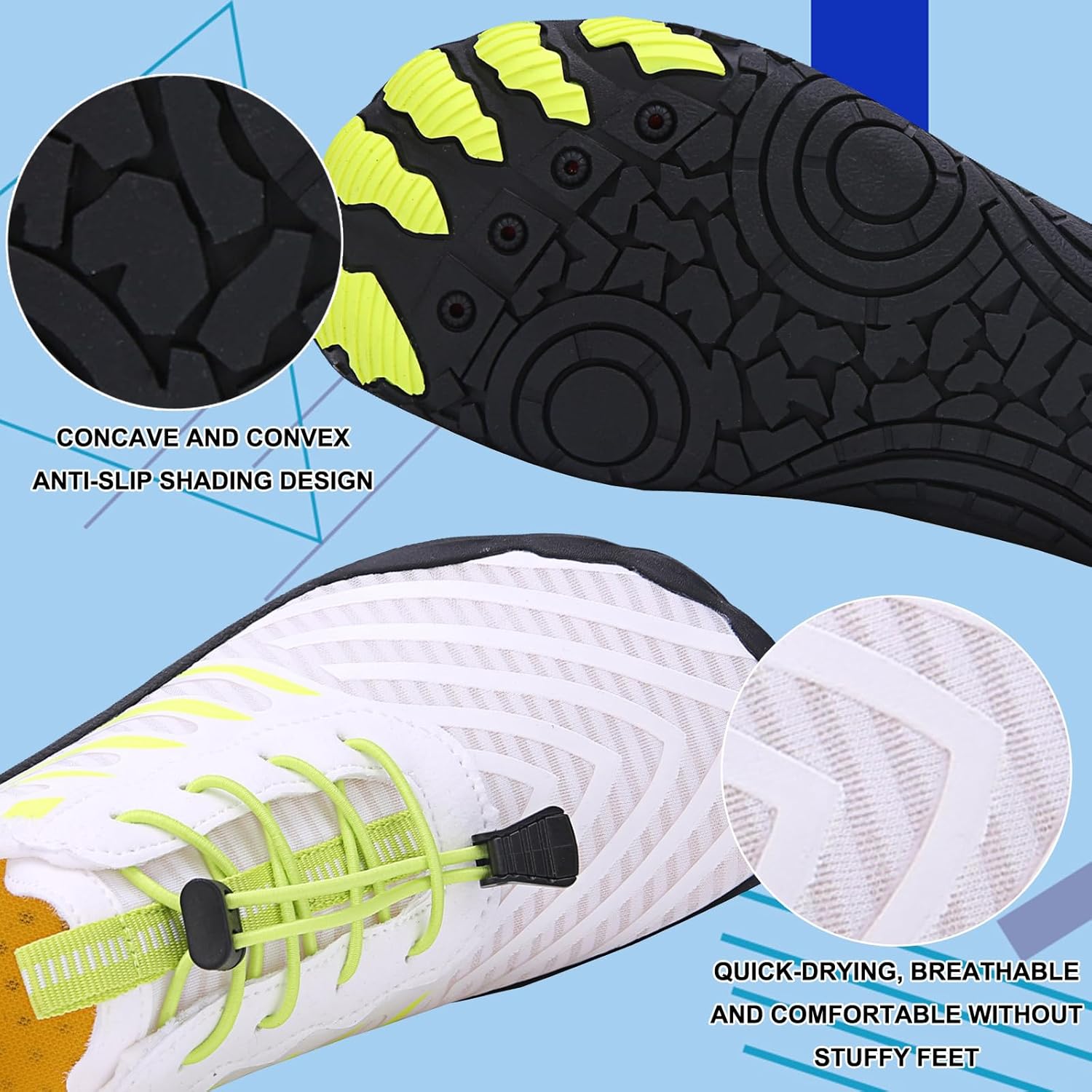 Hike Barefoot Shoes 女士男士,中性款赤脚水鞋透气防滑徒步鞋,适合徒步、散步、跑步、瑜伽和水上运动