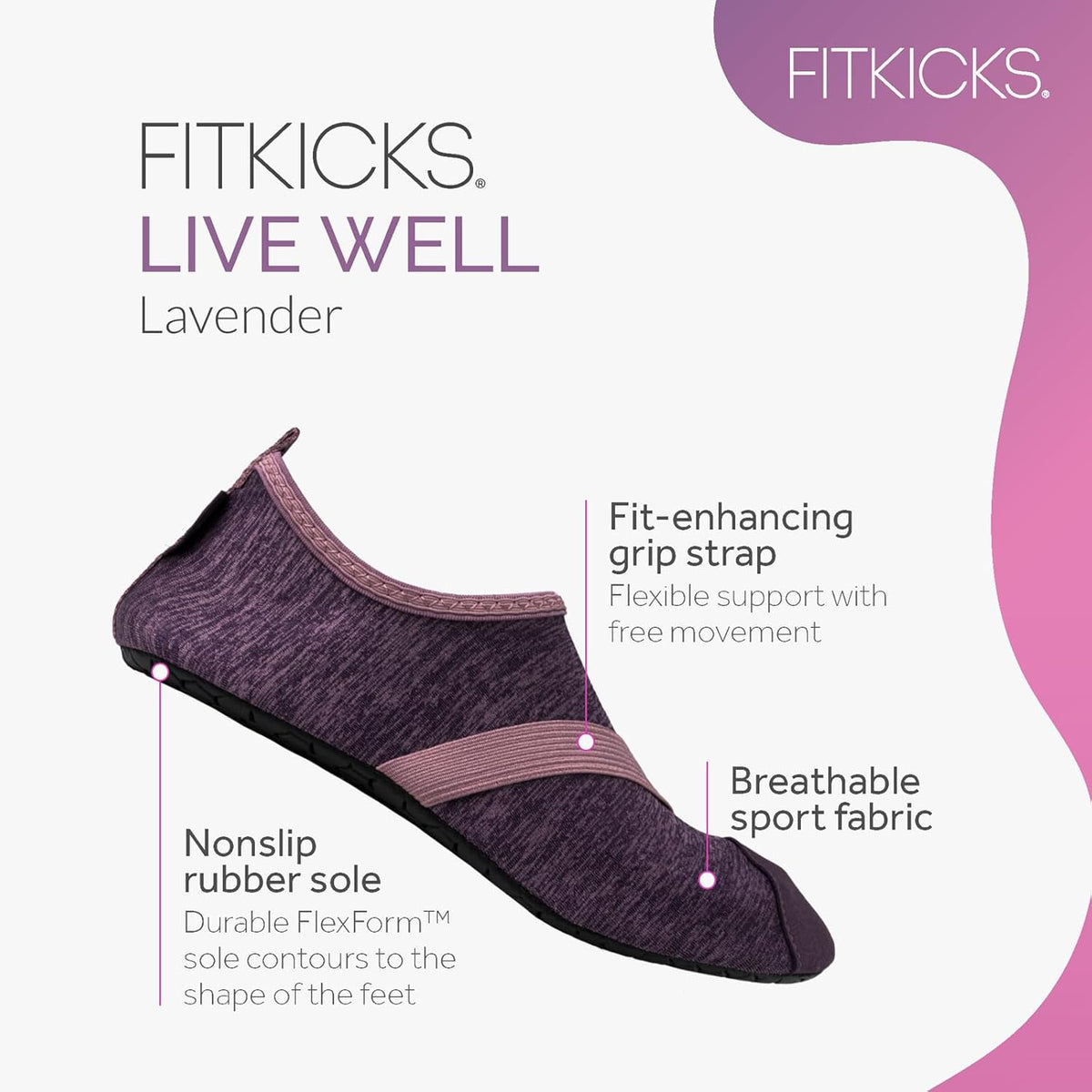 FITKICKS Original 女式可折叠 Active Lifestyle 极简主义鞋 赤脚瑜伽运动水鞋