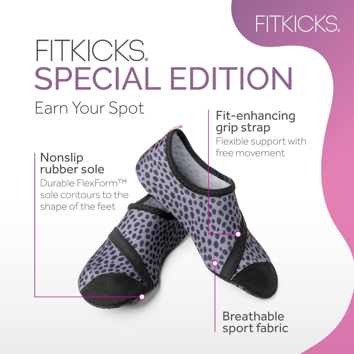FITKICKS Original 女式可折叠 Active Lifestyle 极简主义鞋 赤脚瑜伽运动水鞋