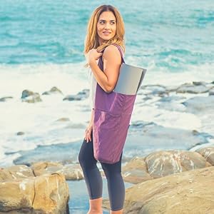 Yogiii 瑜伽垫包 | The Original YogiiiTote | 瑜伽垫托特包 带大侧袋和拉链口袋 | 适合大多数尺寸的垫子