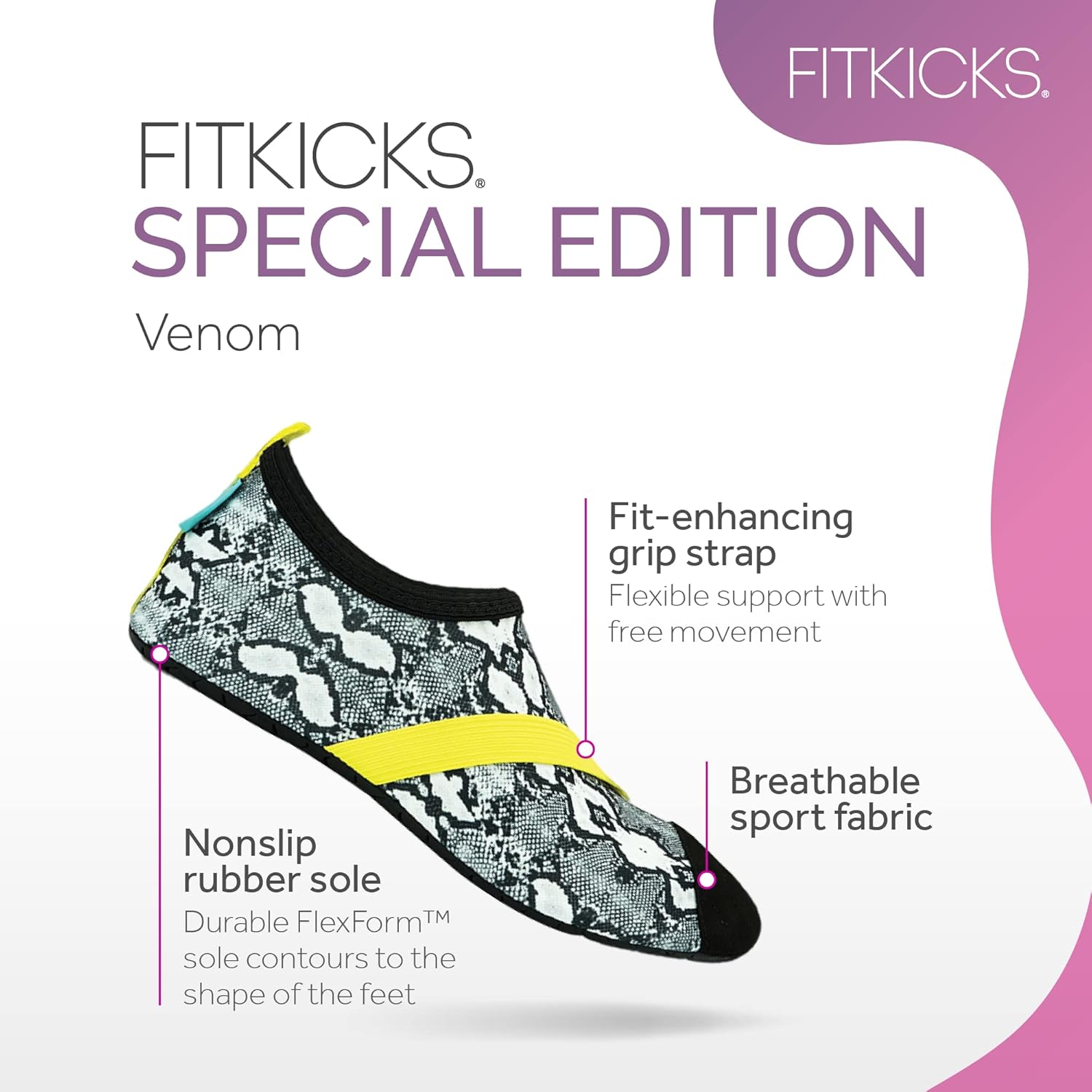 FITKICKS Original 女式可折叠 Active Lifestyle 极简主义鞋 赤脚瑜伽运动水鞋