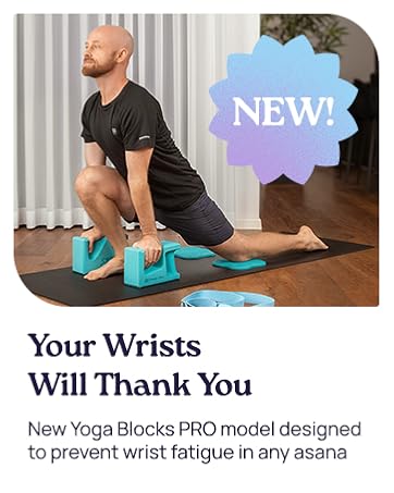 Deep-Zen® 瑜伽砖手腕支撑;瑜伽块 2 件装,带护膝和带子,减轻手腕重量;耐用、多功能瑜伽砖锻炼块套装,阻止瑜伽