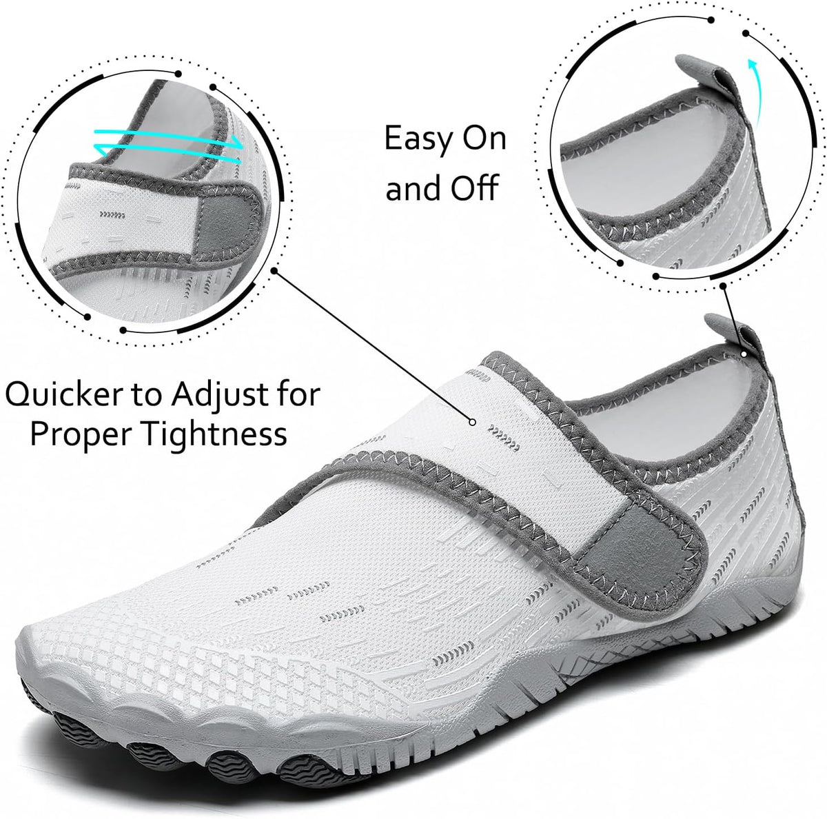 Water Shoes 男式女式速干赤脚游泳沙滩泳池鞋 水上瑜伽袜适合远足、散步、潜水、冲浪、户外水上运动