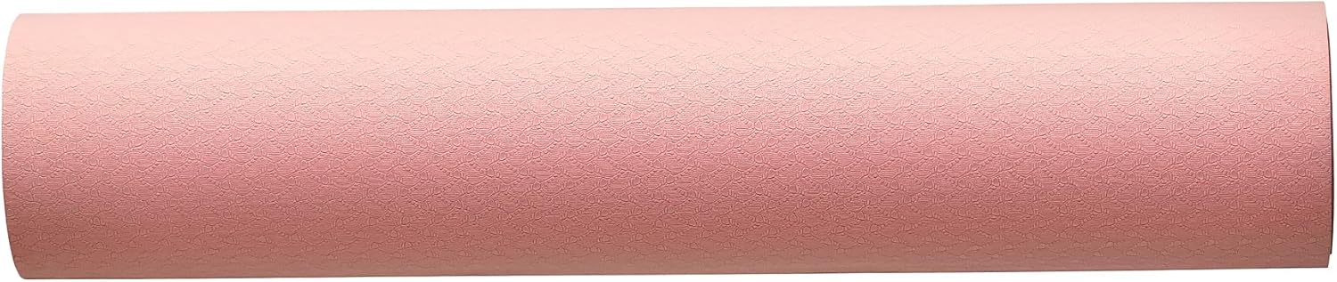 Amazon Basics 1/4 英寸厚 TPE 运动瑜伽垫带背带