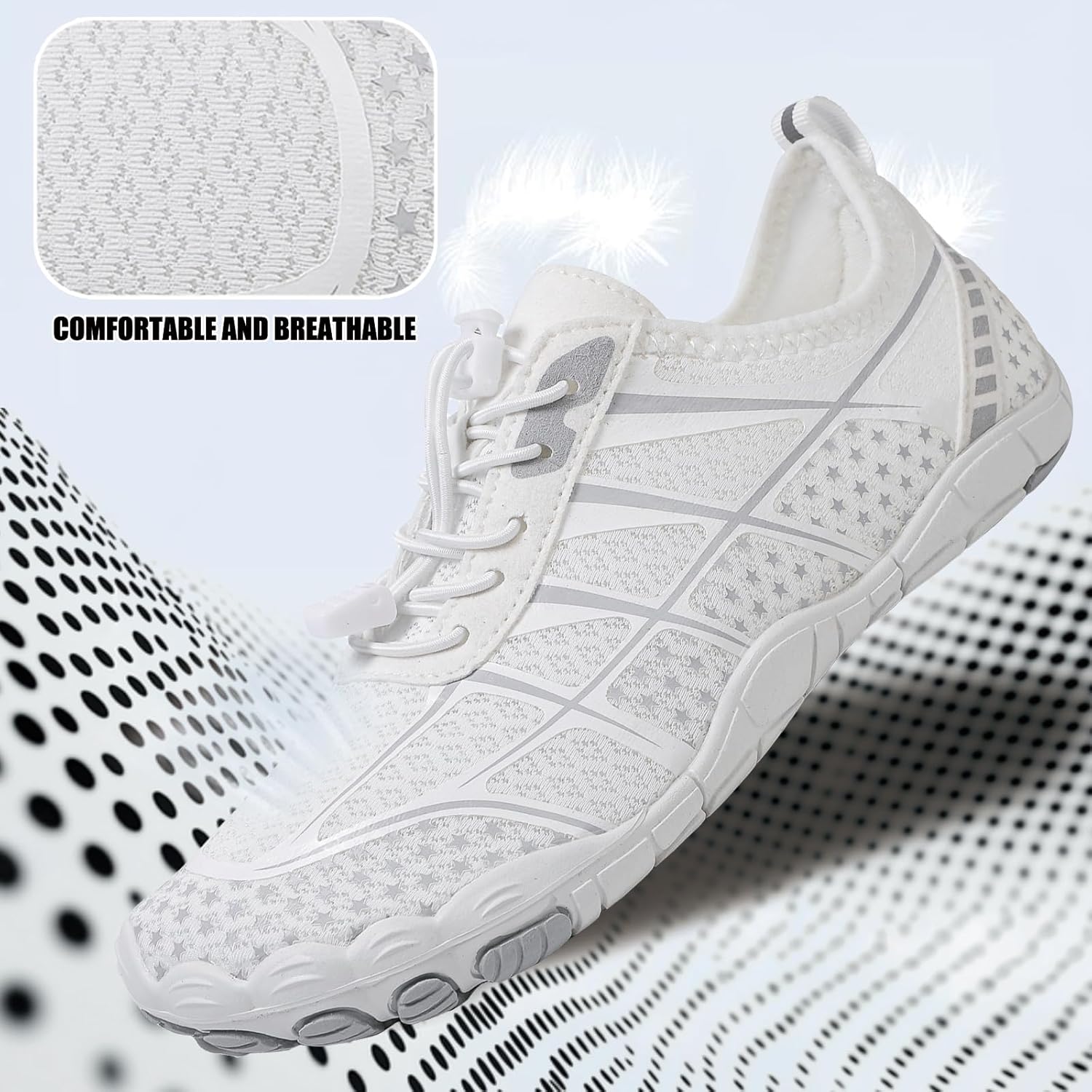 Hike Barefoot Shoes 女士男士,中性款赤脚水鞋透气防滑徒步鞋,适合徒步、散步、跑步、瑜伽和水上运动