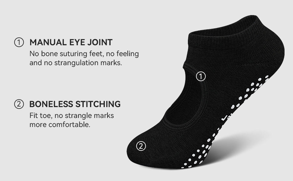 瑜伽袜防滑袜带抓力普拉提芭蕾舞袜 女式