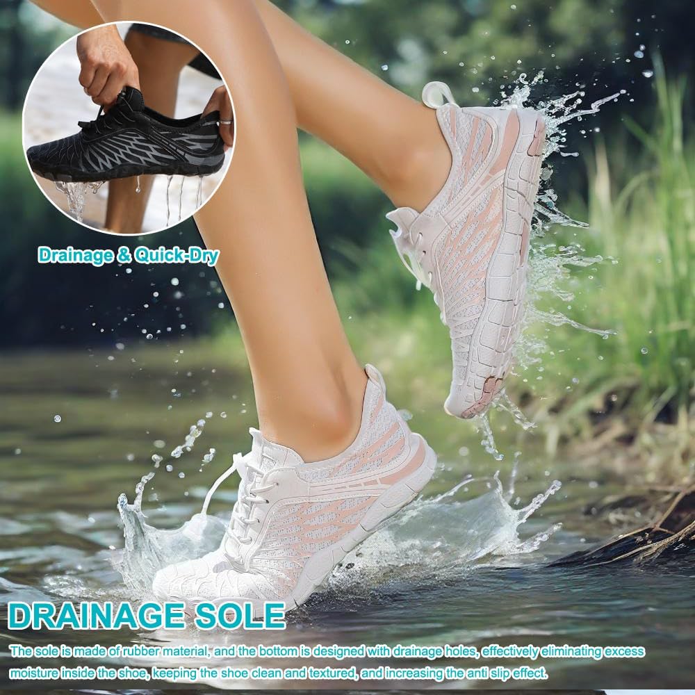 Hike Barefoot Shoes 女士男士,中性款赤脚水鞋透气防滑徒步鞋,适合徒步、散步、跑步、瑜伽和水上运动