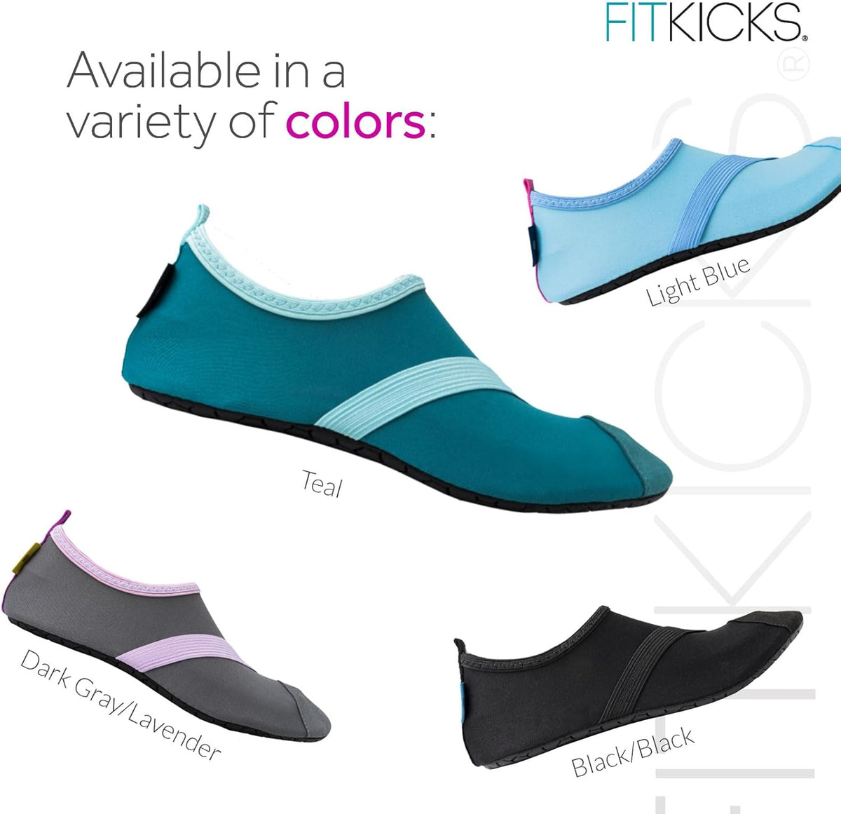 FITKICKS Original 女式可折叠 Active Lifestyle 极简主义鞋 赤脚瑜伽运动水鞋