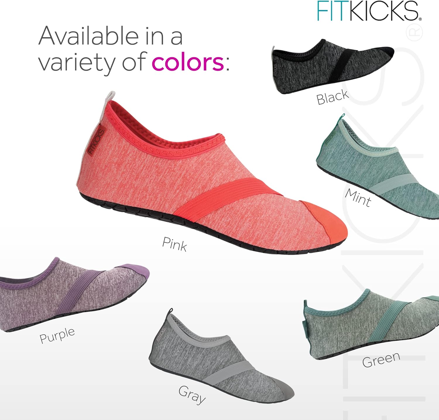 FITKICKS Original 女式可折叠 Active Lifestyle 极简主义鞋 赤脚瑜伽运动水鞋