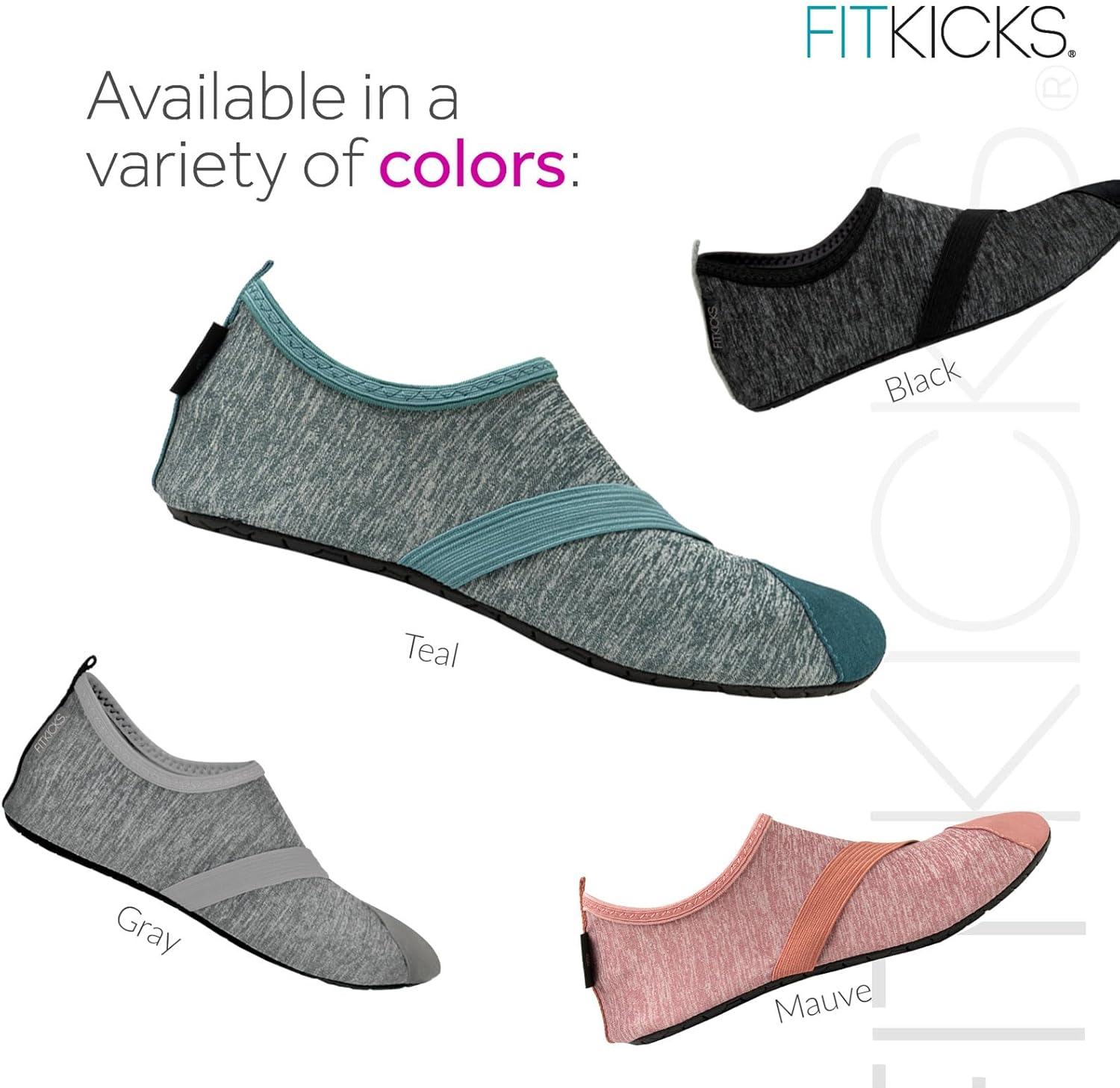 FITKICKS Original 女式可折叠 Active Lifestyle 极简主义鞋 赤脚瑜伽运动水鞋