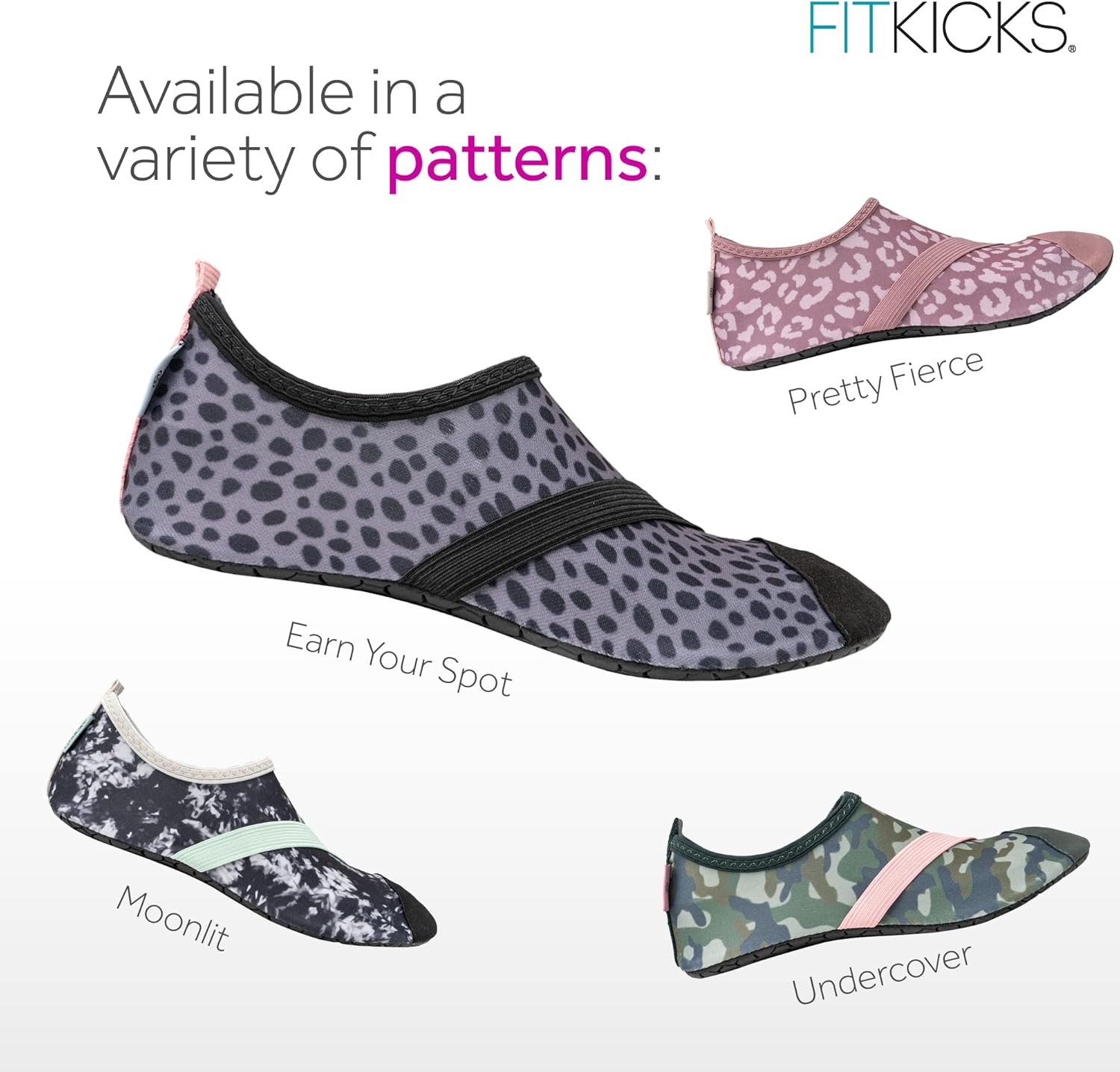 FITKICKS Original 女式可折叠 Active Lifestyle 极简主义鞋 赤脚瑜伽运动水鞋