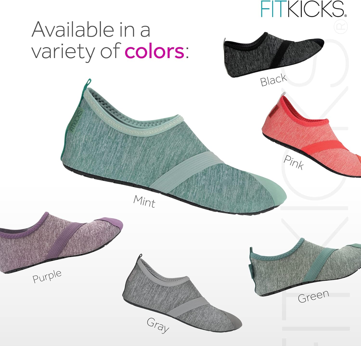 FITKICKS Original 女式可折叠 Active Lifestyle 极简主义鞋 赤脚瑜伽运动水鞋