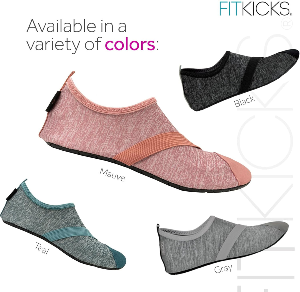 FITKICKS Original 女式可折叠 Active Lifestyle 极简主义鞋 赤脚瑜伽运动水鞋