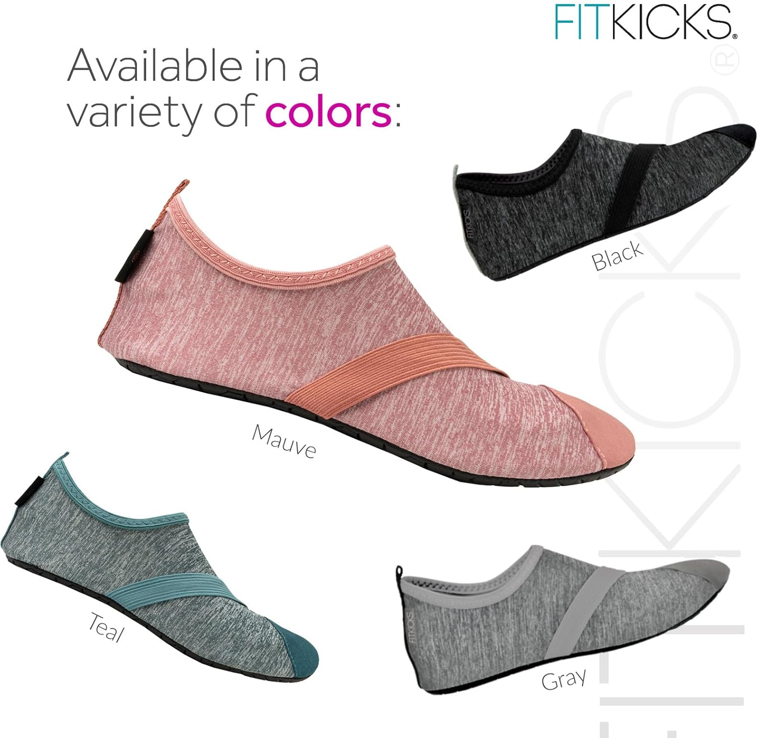 FITKICKS Original 女式可折叠 Active Lifestyle 极简主义鞋 赤脚瑜伽运动水鞋