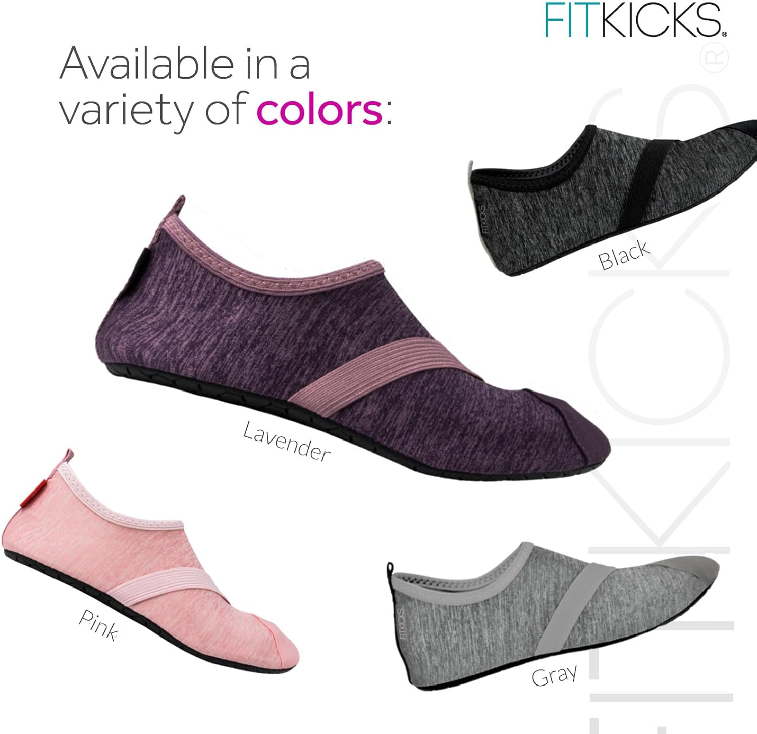 FITKICKS Original 女式可折叠 Active Lifestyle 极简主义鞋 赤脚瑜伽运动水鞋