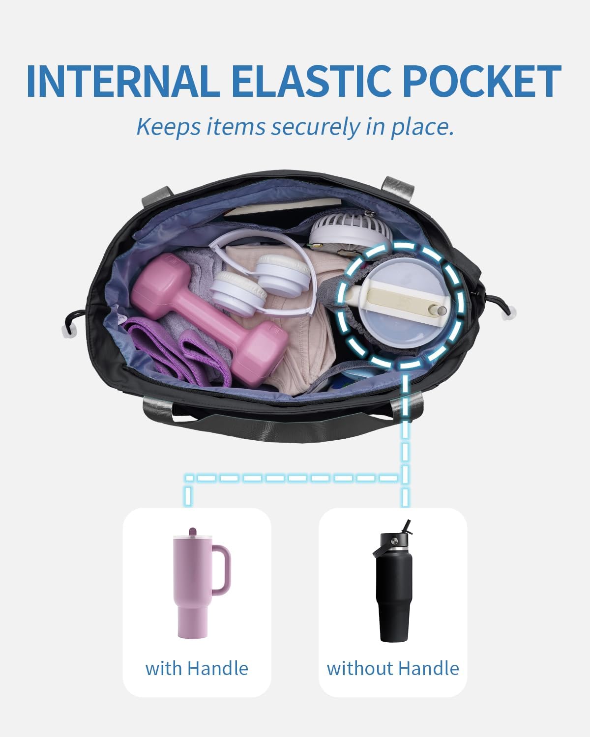 sportsnew 瑜伽垫包手提包瑜伽健身包男女防水湿口袋和钩环,快速取用存储瑜伽垫包