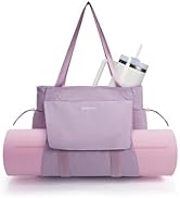 sportsnew 瑜伽垫包手提包瑜伽健身包男女防水湿口袋和钩环,快速取用存储瑜伽垫包