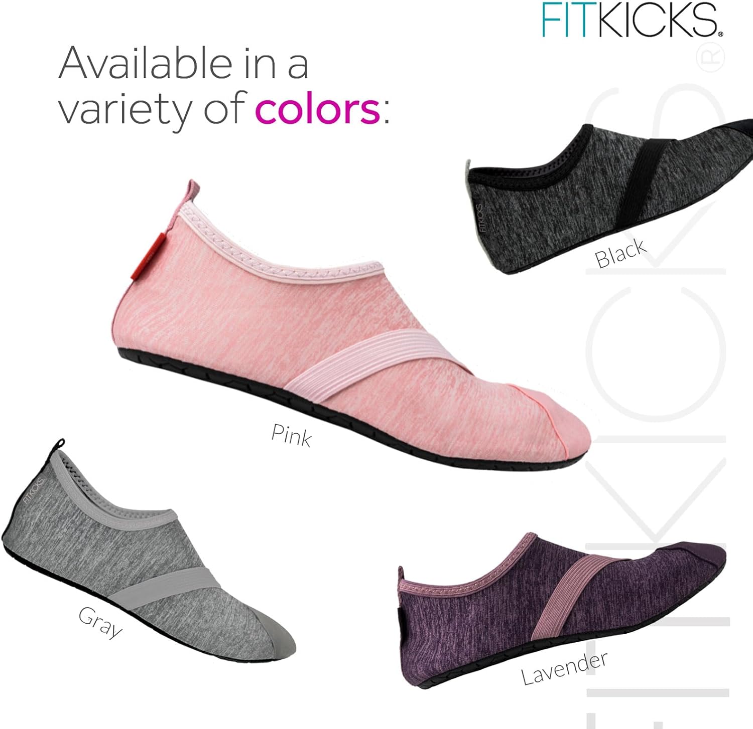 FITKICKS Original 女式可折叠 Active Lifestyle 极简主义鞋 赤脚瑜伽运动水鞋