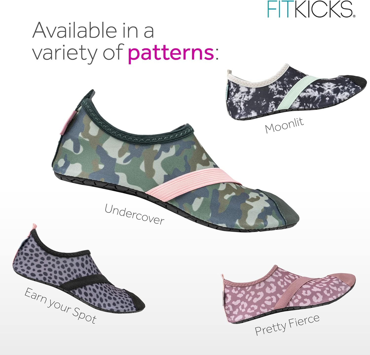 FITKICKS Original 女式可折叠 Active Lifestyle 极简主义鞋 赤脚瑜伽运动水鞋