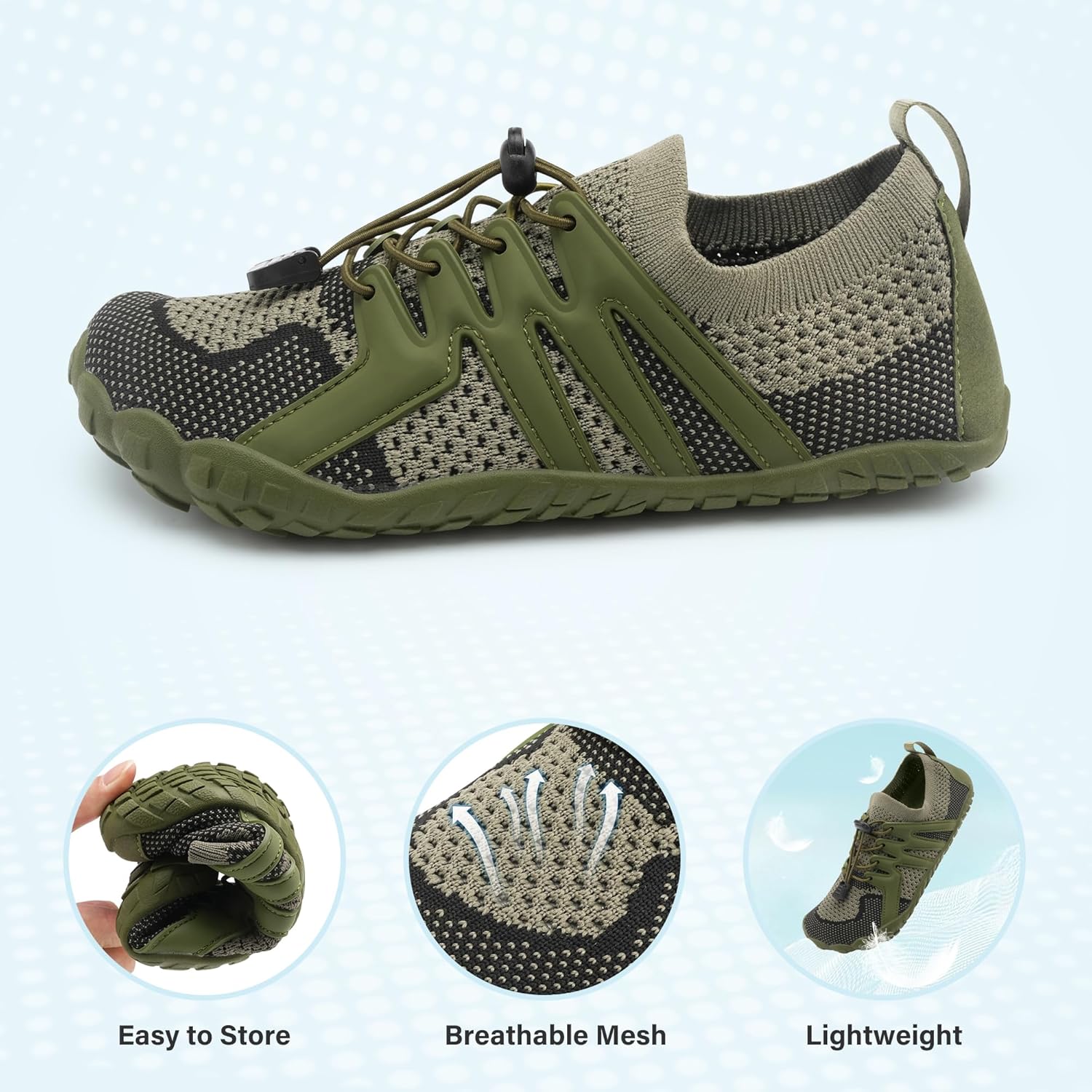 Stelle 赤脚鞋女士男士徒步水鞋带可调节鞋带成人速干沙滩游泳泳池越野跑步户外运动划船攀岩瑜伽