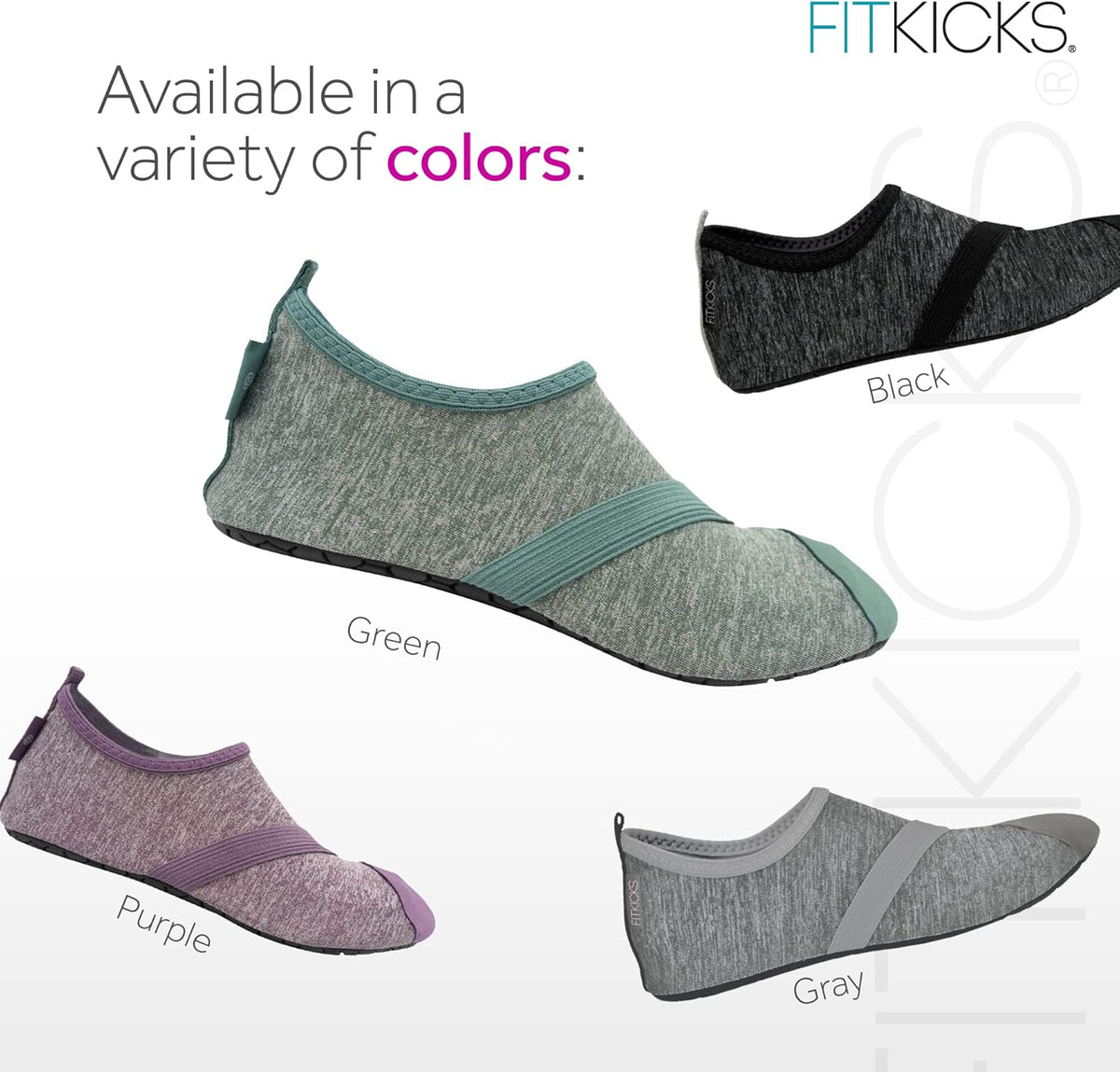 FITKICKS Original 女式可折叠 Active Lifestyle 极简主义鞋 赤脚瑜伽运动水鞋