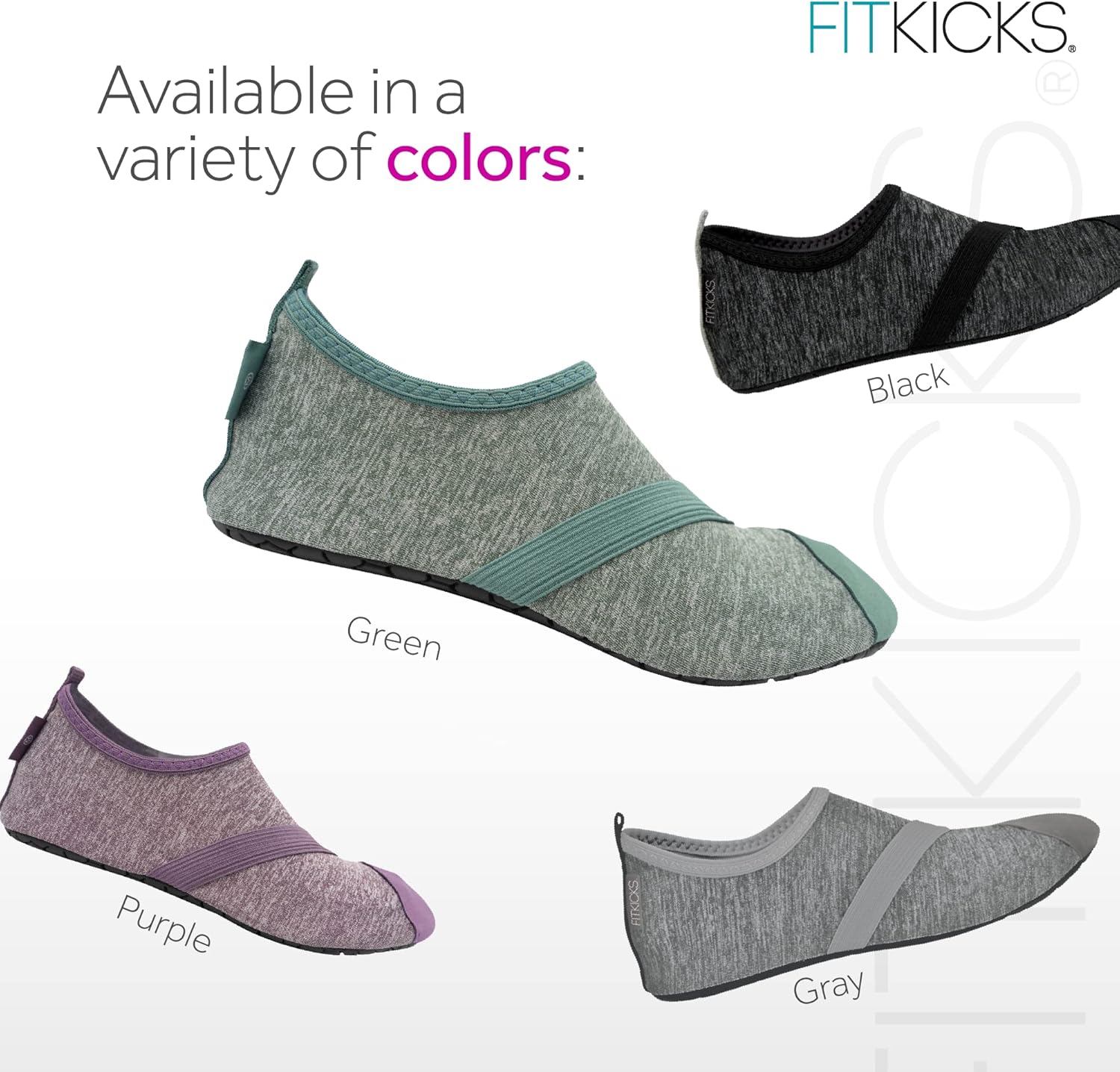 FITKICKS Original 女式可折叠 Active Lifestyle 极简主义鞋 赤脚瑜伽运动水鞋