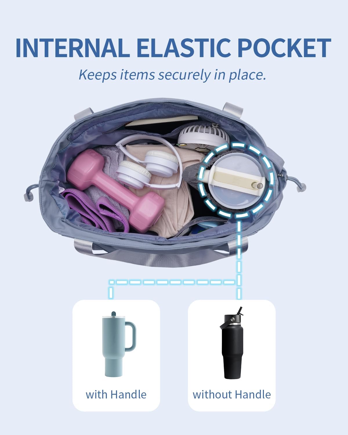 sportsnew 瑜伽垫包手提包瑜伽健身包男女防水湿口袋和钩环,快速取用存储瑜伽垫包