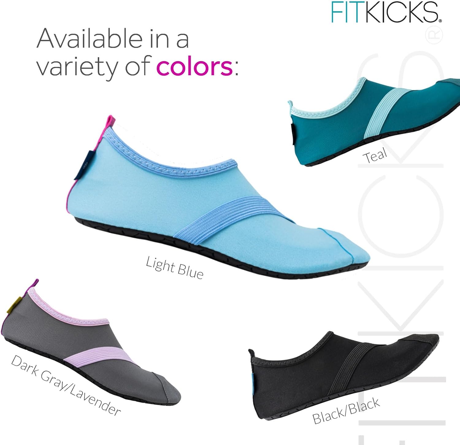 FITKICKS Original 女式可折叠 Active Lifestyle 极简主义鞋 赤脚瑜伽运动水鞋