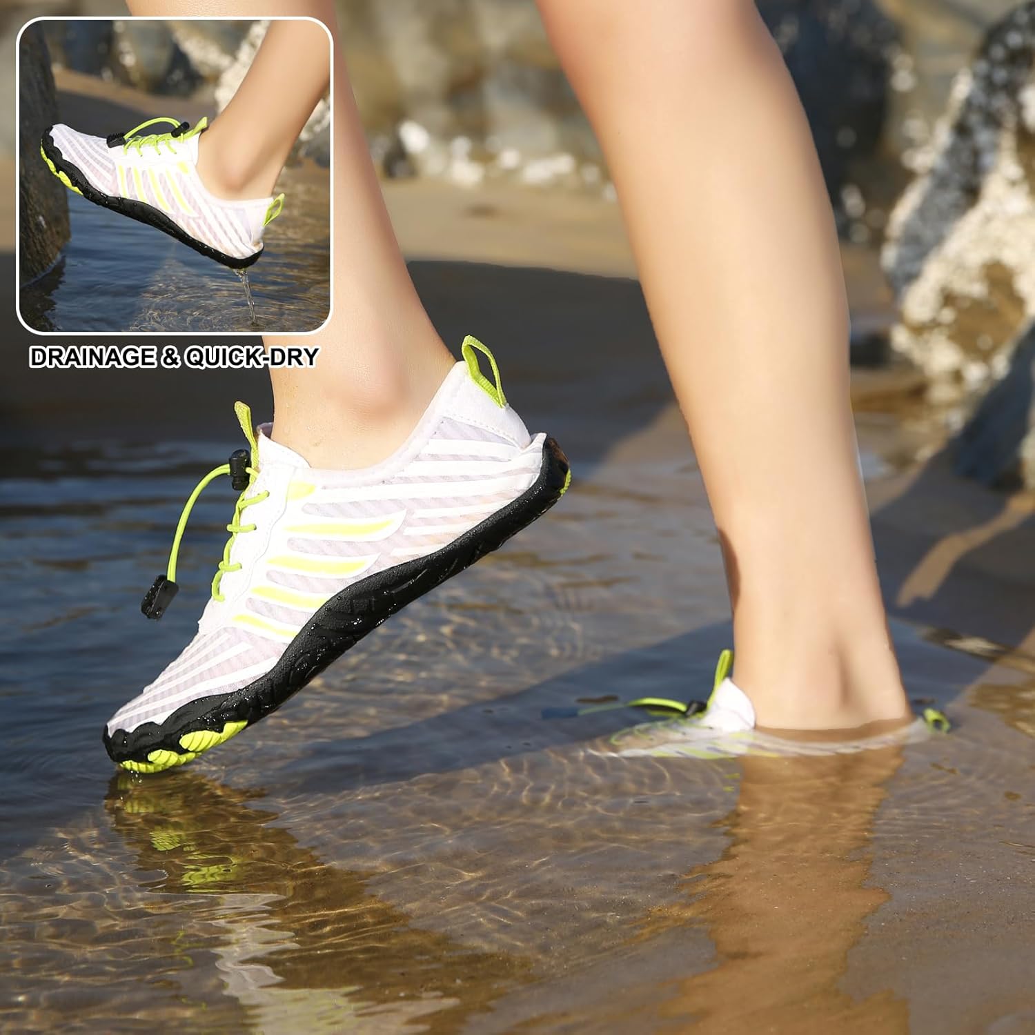 Hike Barefoot Shoes 女士男士,中性款赤脚水鞋透气防滑徒步鞋,适合徒步、散步、跑步、瑜伽和水上运动