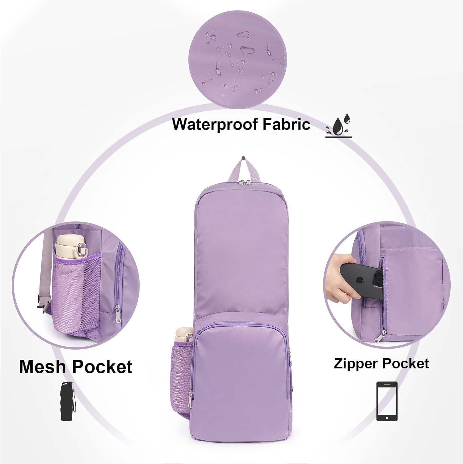 瑜伽垫包侧面网眼拉链口袋外部湿隔层轻质防水瑜伽垫包