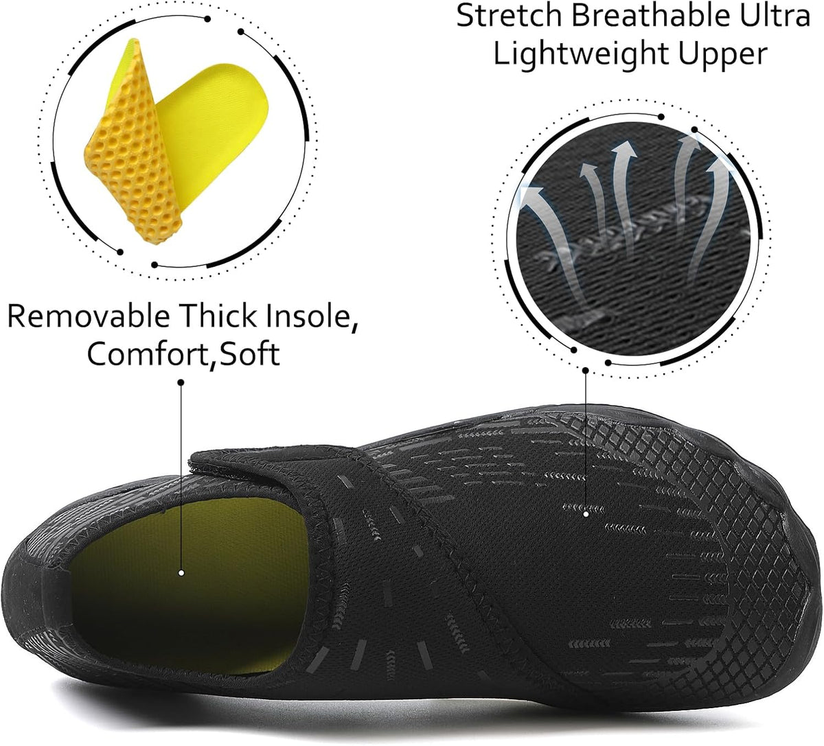 Water Shoes 男式女式速干赤脚游泳沙滩泳池鞋 水上瑜伽袜适合远足、散步、潜水、冲浪、户外水上运动