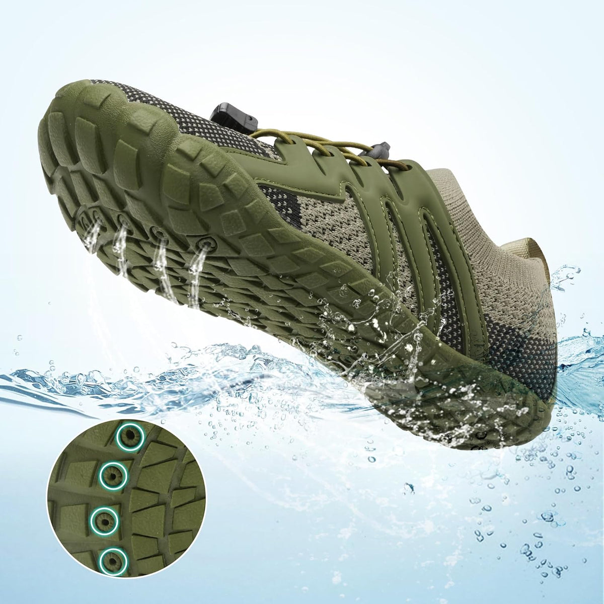 Stelle 赤脚鞋女士男士徒步水鞋带可调节鞋带成人速干沙滩游泳泳池越野跑步户外运动划船攀岩瑜伽