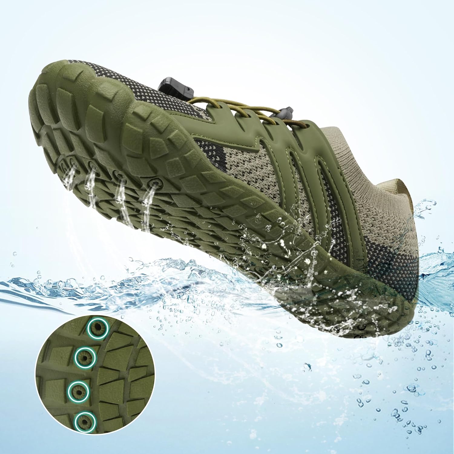 Stelle 赤脚鞋女士男士徒步水鞋带可调节鞋带成人速干沙滩游泳泳池越野跑步户外运动划船攀岩瑜伽