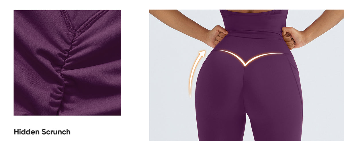 OMKAGI 2 件套女士健身套装,加垫健身上衣,带口袋,健身套装