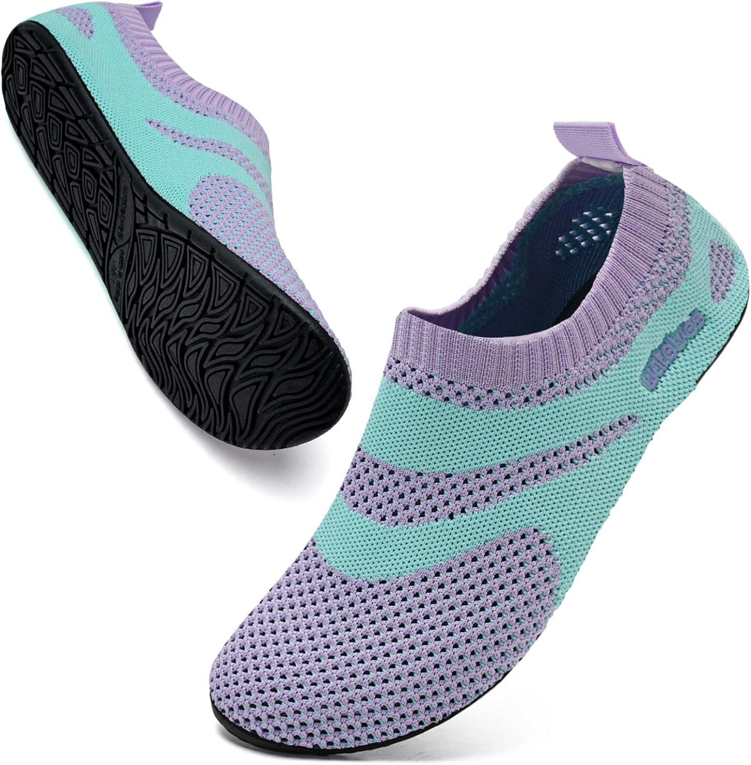 WateLves 赤脚水鞋女士男士旅行拖鞋袜子家居鞋速干水袜沙滩游泳普拉提瑜伽跳舞露营必备