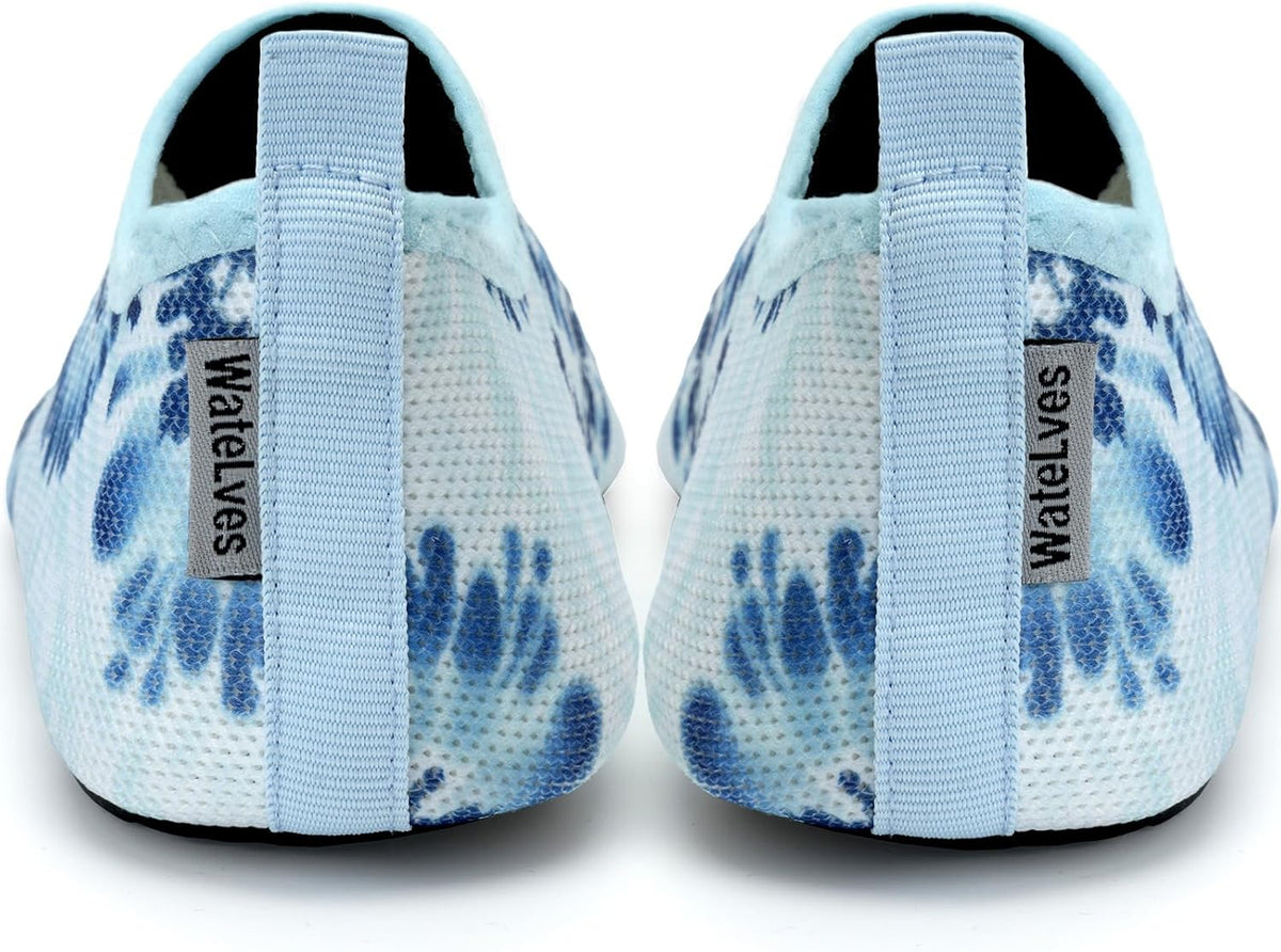 WateLves 赤脚水鞋女士男士旅行拖鞋袜子家居鞋速干水袜沙滩游泳普拉提瑜伽跳舞露营必备