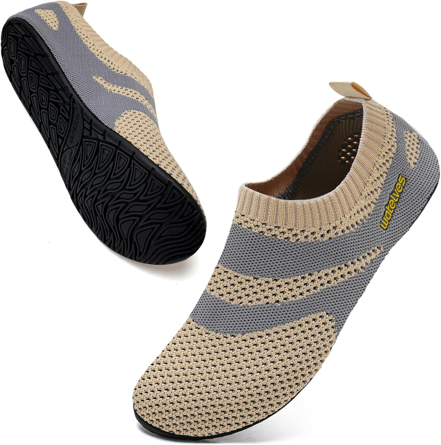 WateLves 赤脚水鞋女士男士旅行拖鞋袜子家居鞋速干水袜沙滩游泳普拉提瑜伽跳舞露营必备