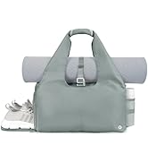 sportsnew 女士瑜伽健身包,带鞋隔层和干湿储物口袋和可调节瑜伽垫支架