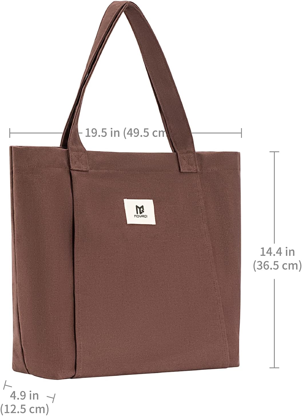 Moyaqi 帆布手提包带瑜伽垫携带口袋手提单肩包适用于办公室、锻炼、普拉提、旅行、沙滩和健身房